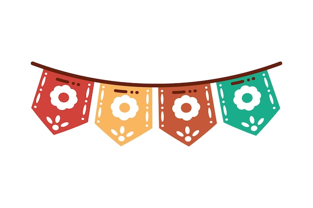 Free Vector hispanic heritage garland