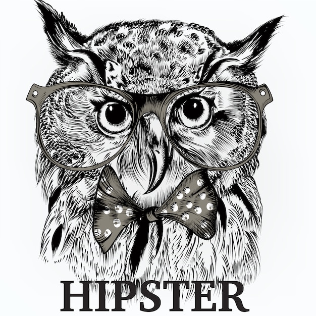 Hispter owl background