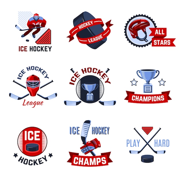 Hockey Emblems Set