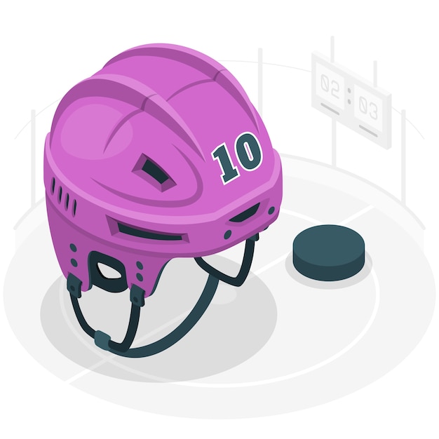 Hockey helmet concept illustration