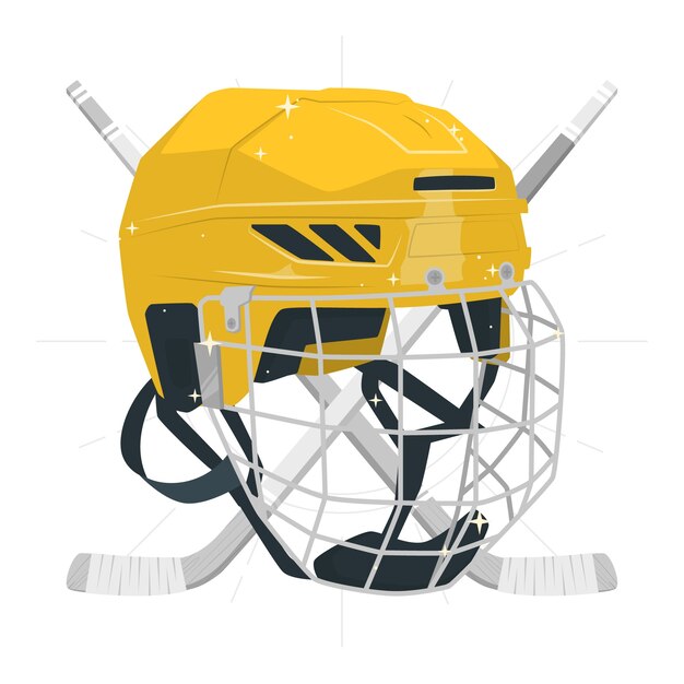 Hockey helmet concept illustration