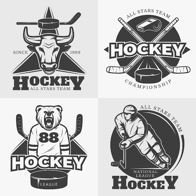 Free Vector hockey team design elements