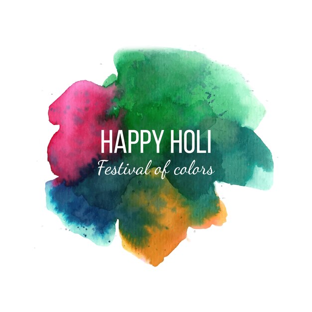 Holi background with colorful splashes