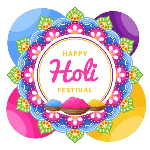 Free vector holi festival background