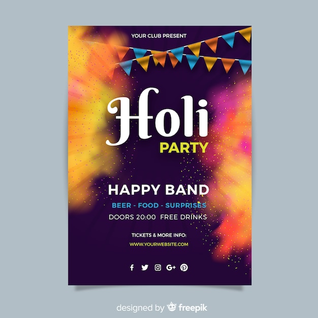 Holi festival poster