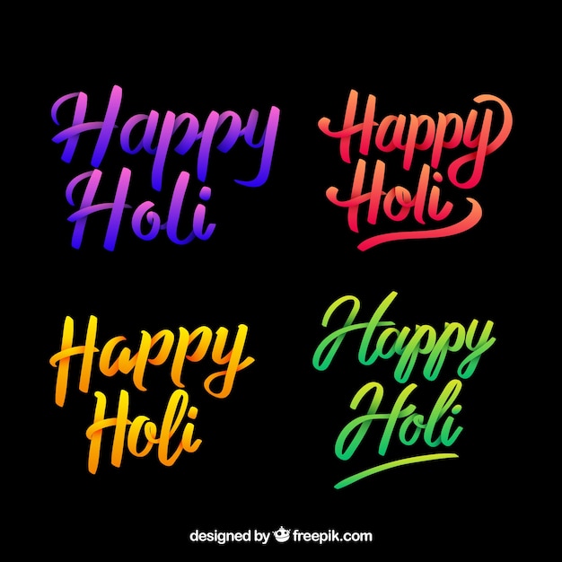 Holi lettering collection