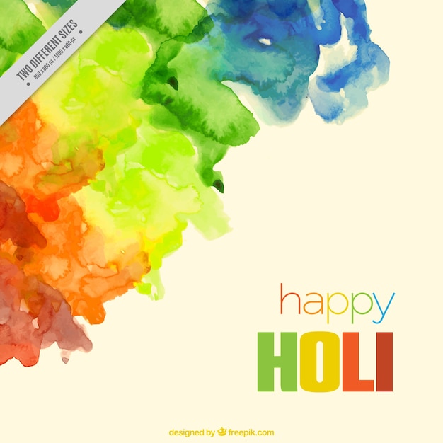 Holi watercolor background