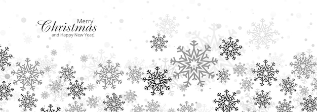 Holiday christmas decorative snowflakes banner design