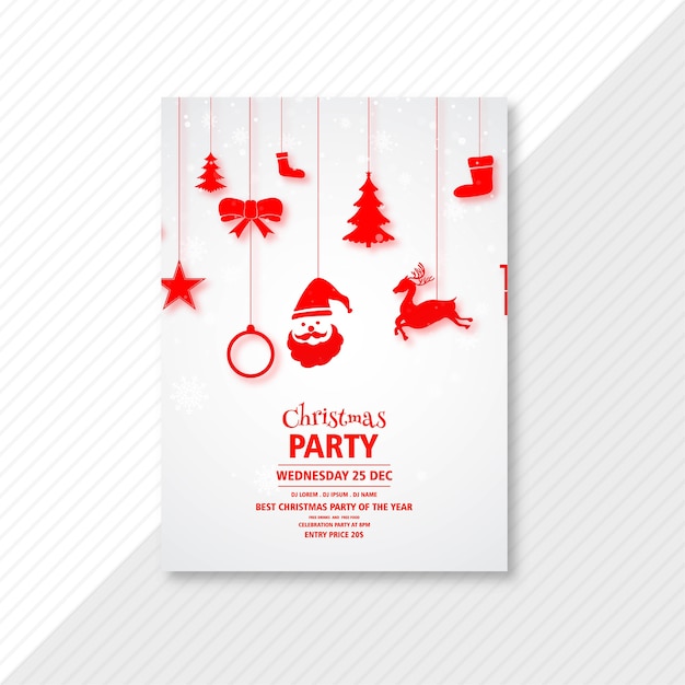 Holiday christmas party flyer