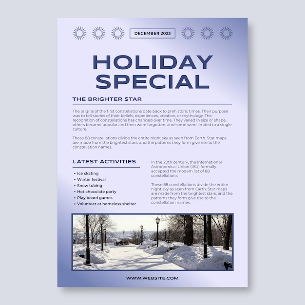 Holiday special printable newsletter