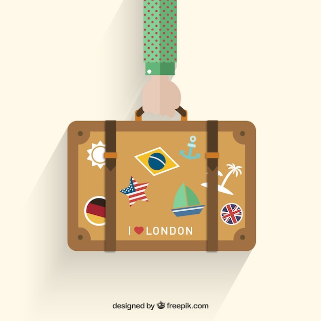 Free Vector holidays suitcase