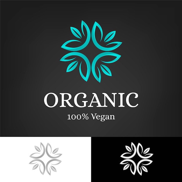 Free Vector holistic organic concept logo template