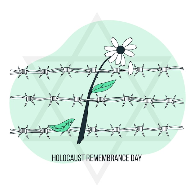 Holocaust remembrance day concept illustration