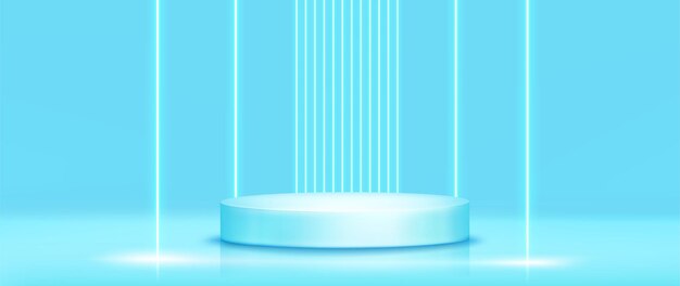 Hologram circular product display podium