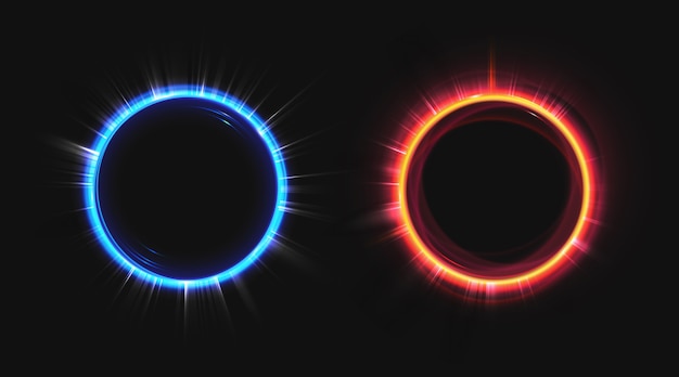 Hologram effect circles set