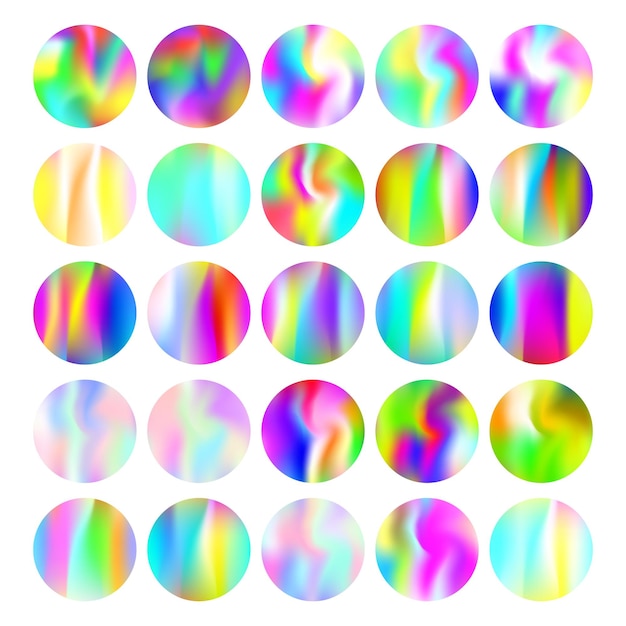 Holographic abstract backgrounds set