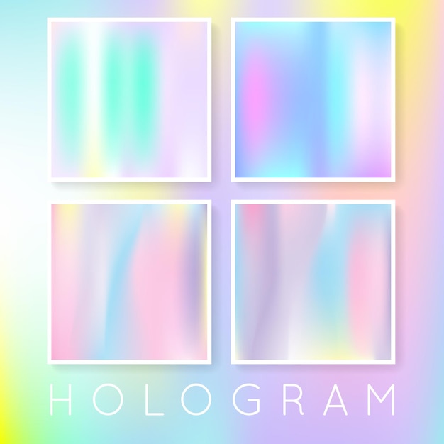 Holographic abstract backgrounds set