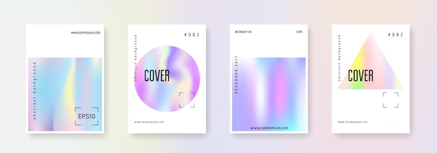 Holographic cover set Abstract backgrounds