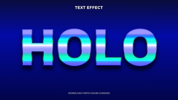 Holographic text effect