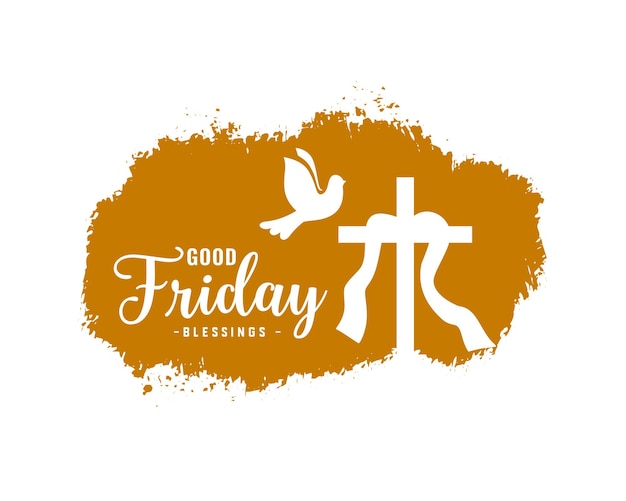 Free Vector holy christ good friday cultural background with grungy effect