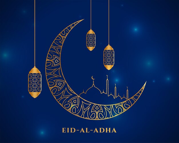 Holy islamic festival of eid al adha greeting