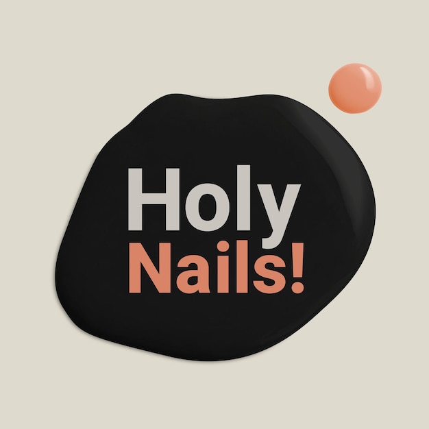 Free Vector holy nails business logo vector creative color paint style