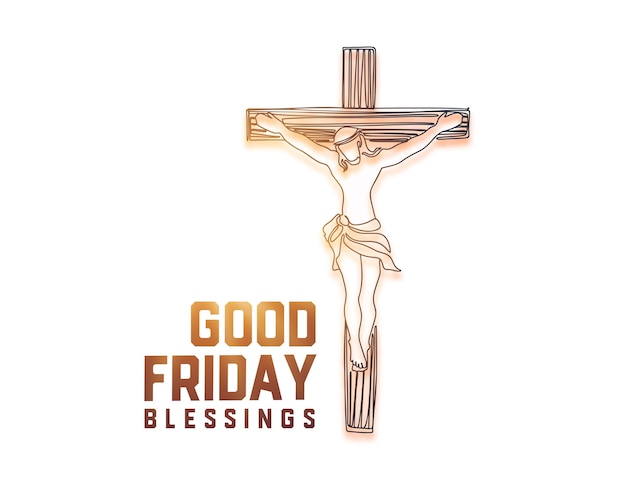 holy week good friday religious background with crucifixion design