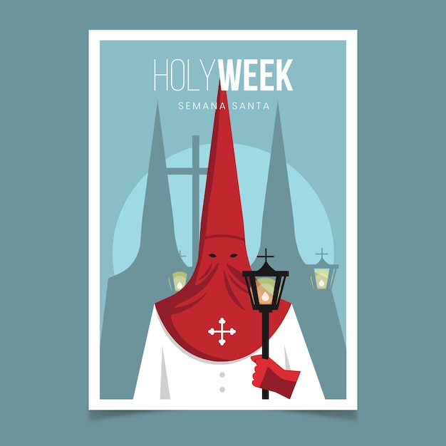 Free Vector holy week poster template theme