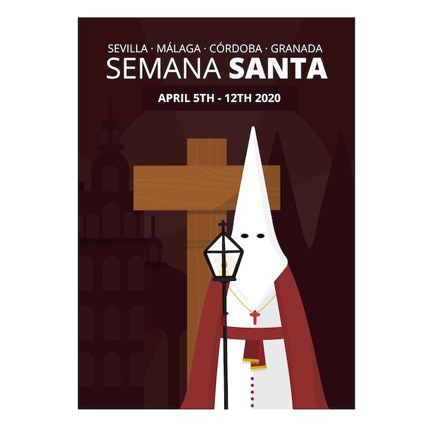 Holy week poster template theme