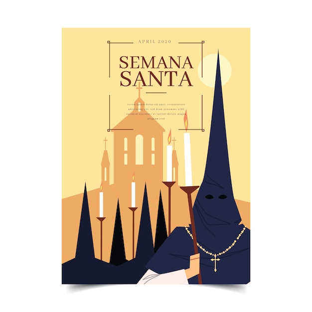 Holy week poster template