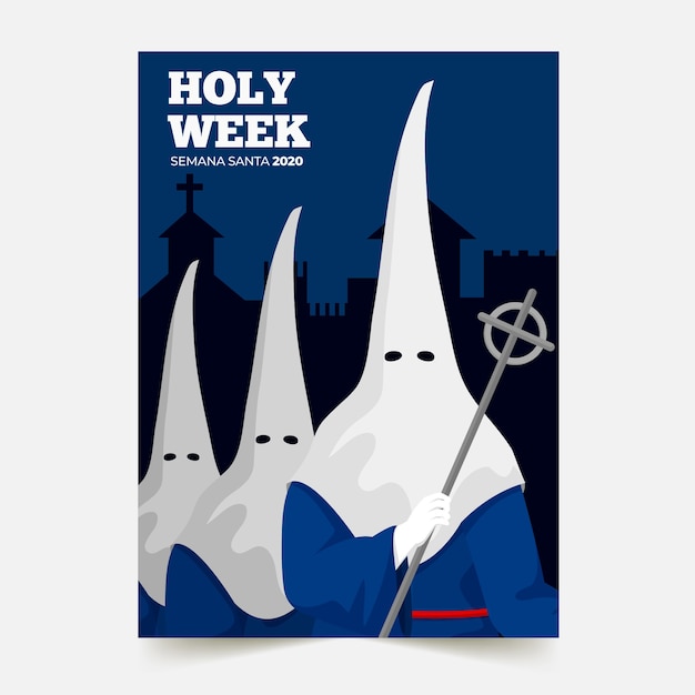 Free Vector holy week poster template