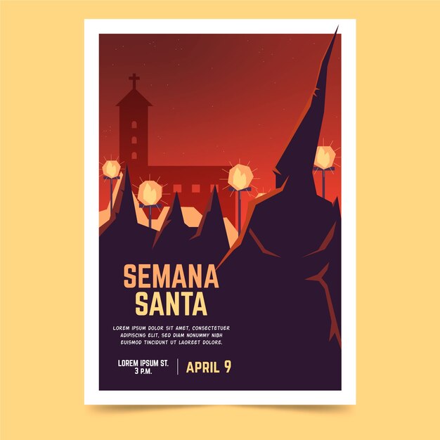 Holy week poster template