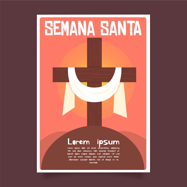 Holy week poster template