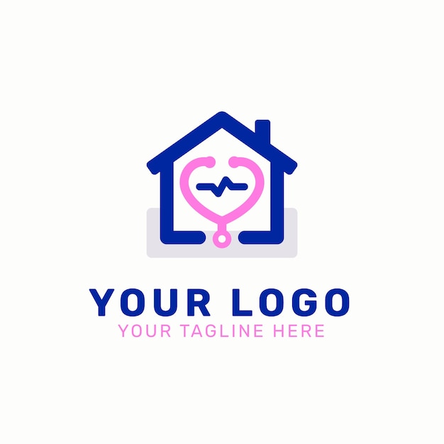 Home health care logo design template