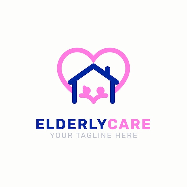 Home health care logo design template