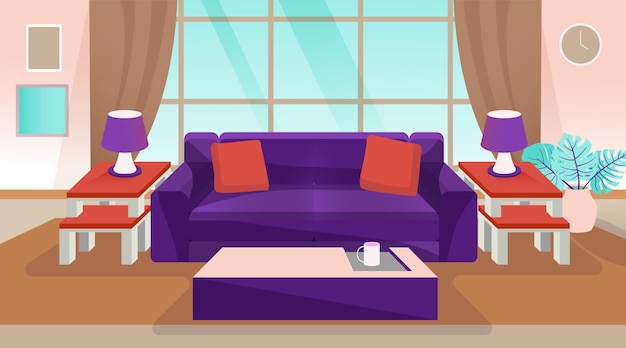 Free vector home interior - background for video conferencing