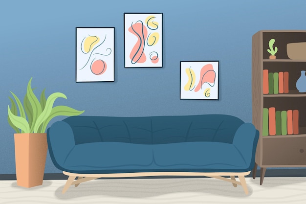 Home interior - background for video conferencing