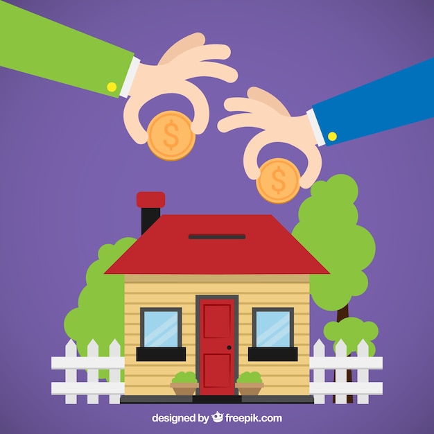 Free Vector home piggybank