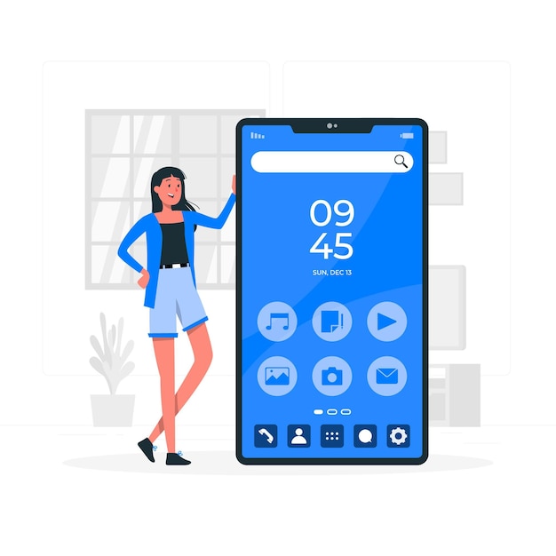 Home screen concept illustration