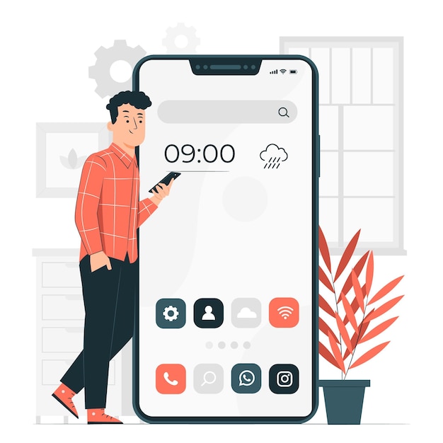 Home screen concept illustration