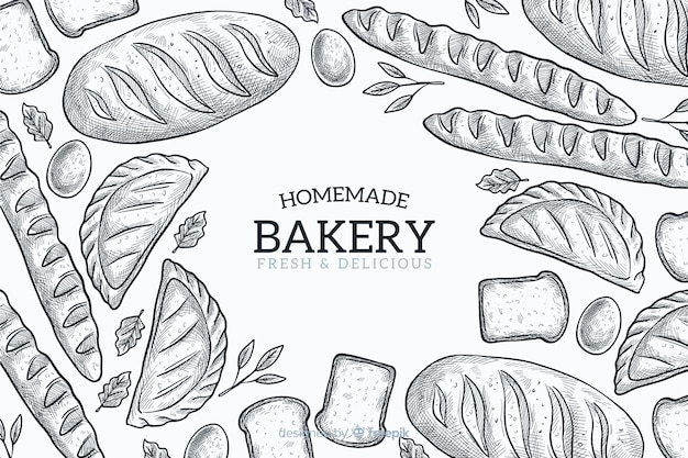 Free Vector homemade bakery background