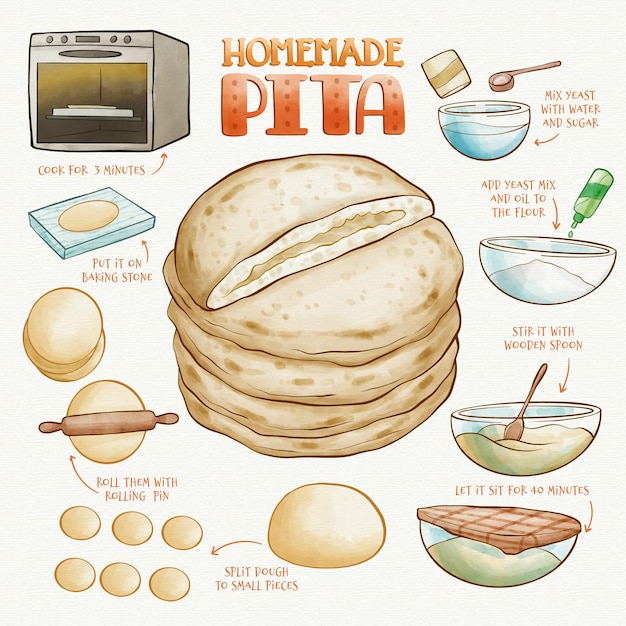 Homemade bread recipe concept