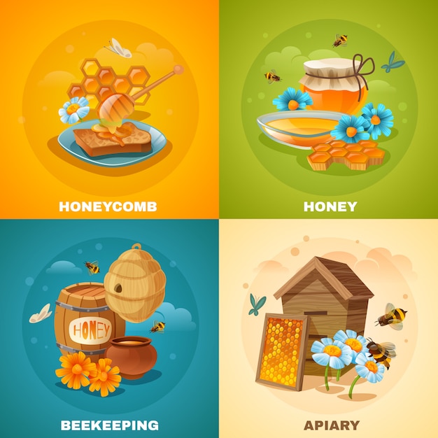 Free vector honey  concept