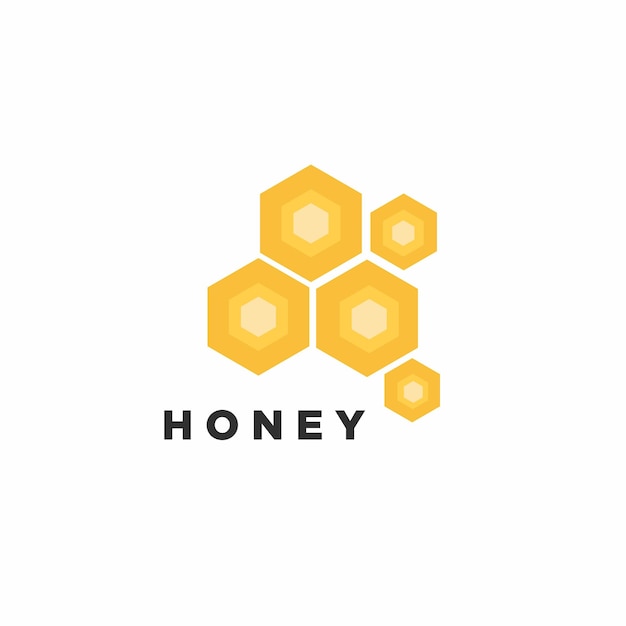 Free vector honey logo design gradient colorful illustration