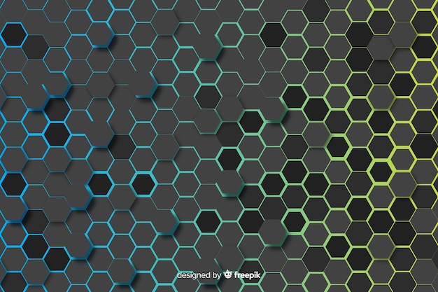 Honeycomb background with gradient