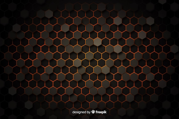 Honeycomb background with vignette