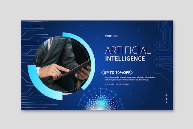 Horizontal banner for artificial intelligence science