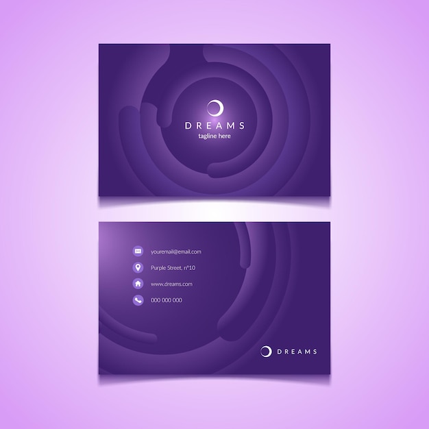 Free Vector horizontal double-sided business card template