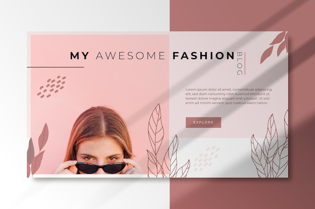 Horizontal fashion banner for blog