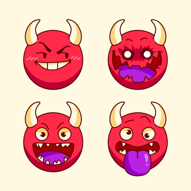 Free Vector horns  emoji illustration